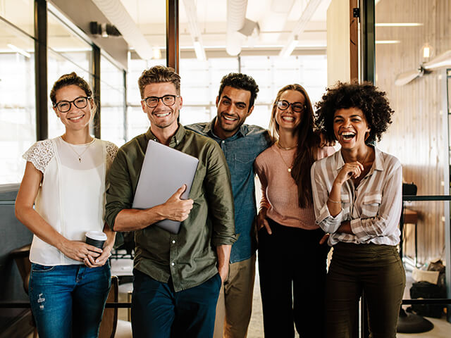 a group of recent college graduates in a great place to work