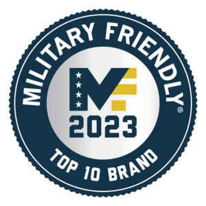 Emblem for Military Friendly Top 10 Brand 2023