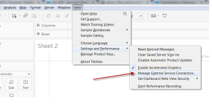 Connection in Tableau