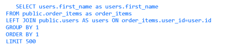 explore generated SQL query
