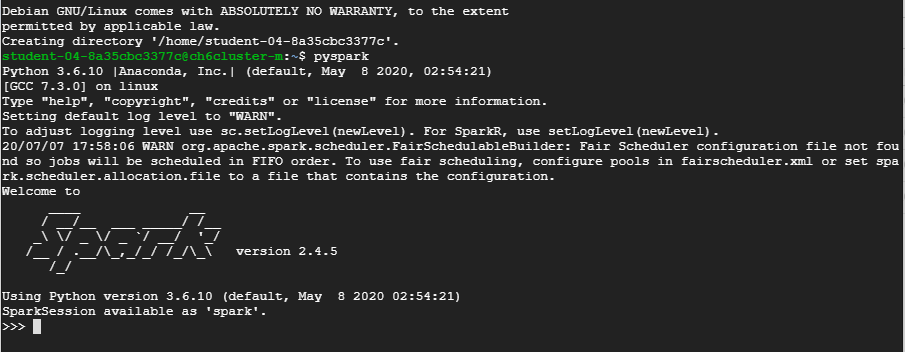 SSH session screenshot