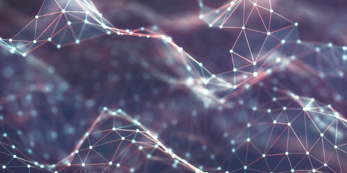 digital pattern in purple and light blue