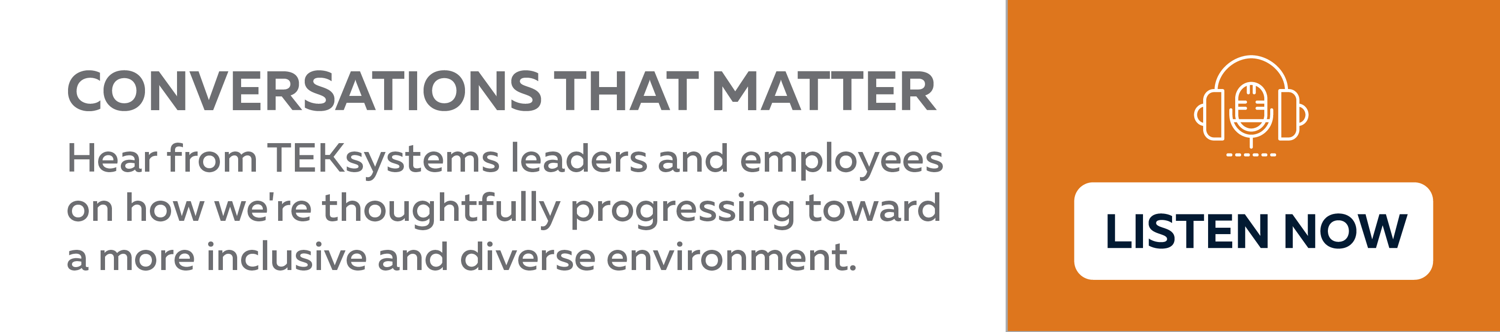 TEKsystems' Conversations that matter podcast | Listen Now