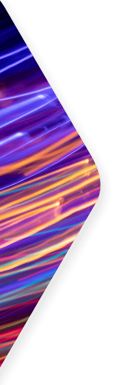Abstract lights splashed across a field of blue