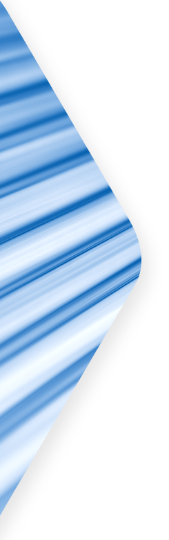 Sideways triangle with abstract blue and white lines