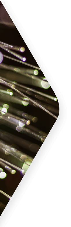 side triangle shape filled with white fiber optic lights