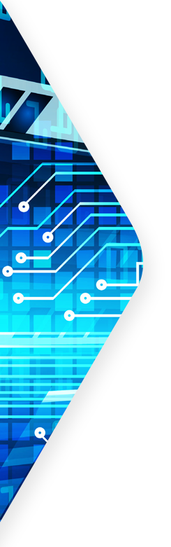 Blue digital side triangle