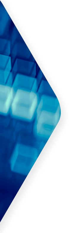 Light blue and dark blue squares on a side triangle