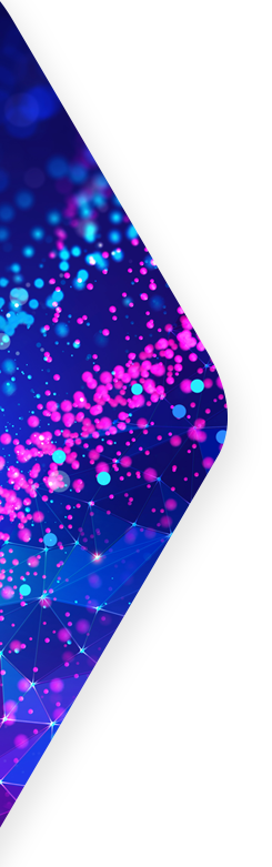 blue, green and purple speckled dots