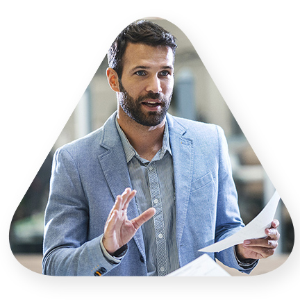 Businessman talking