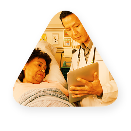 Doctor and patient review recovery plan on cloud based tablet