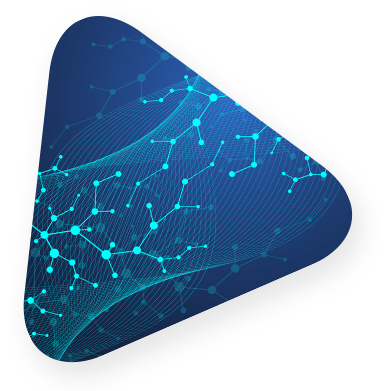 Blue connected links of healthcare data