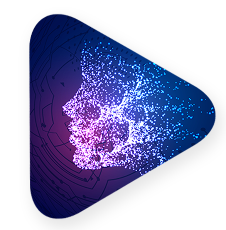pixel presentation of human face/head