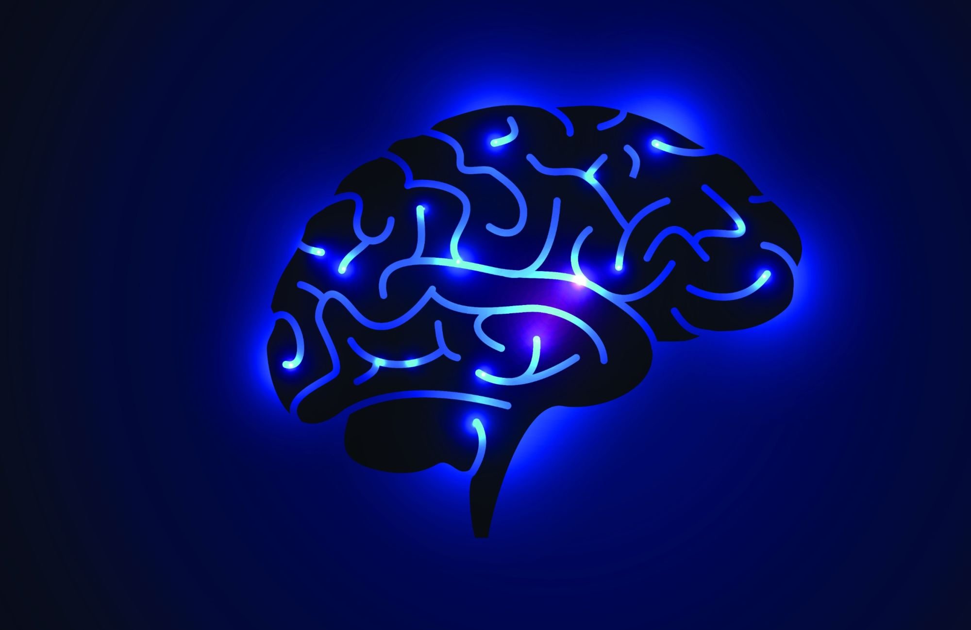 neon AI brain imagery