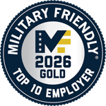 2026 Military Friendly Top 10 GOLD Employer award