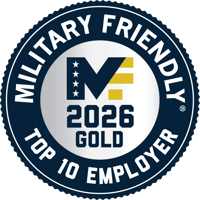 Military Friendly Top Ten Employer award badge