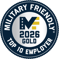 2026 Military Friendly Top 10 GOLD Employer award