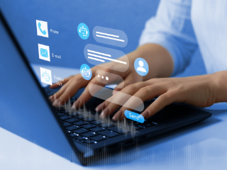 digital projection of customer service exchange