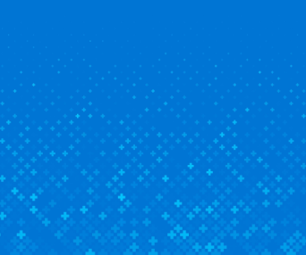 A blue background with a pattern of small, light blue plus signs that gradually increase in density towards the bottom of the image.