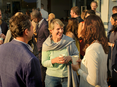 middle-aged casual group at a meetup