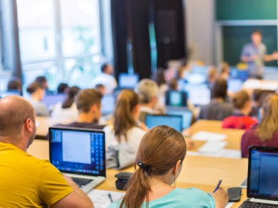 higher education classroom setting