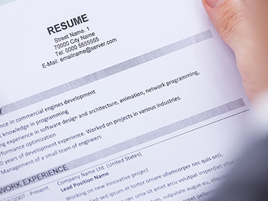 modern professional resume snapshot