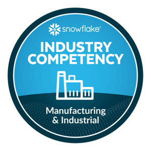 Snowflake Industry Competency Badge Manufacturing and Industrial