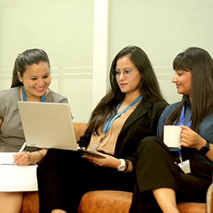 Technology consulting team collaborating on AI-driven marketing campaign strategy, analytics and customer engagement optimisation.