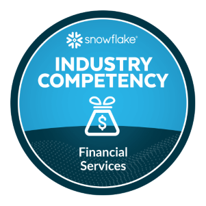 Snowflake Financial Service Competency badge