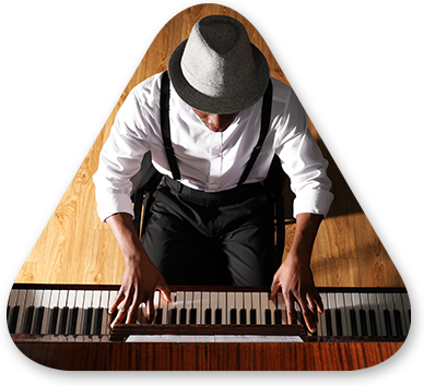 Someone playing the piano