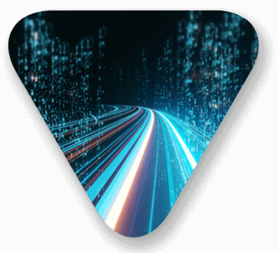 modernization and application development represented by digital walls and neon lines.