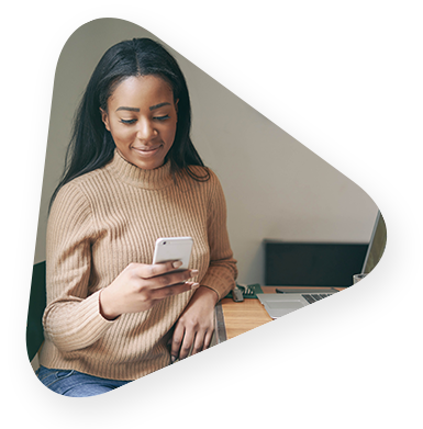Woman looking at her phone