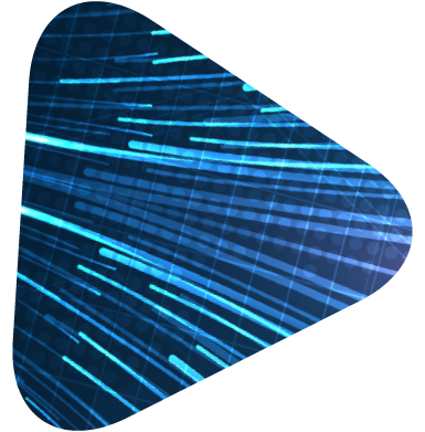 Blue lights streaking through the triangle