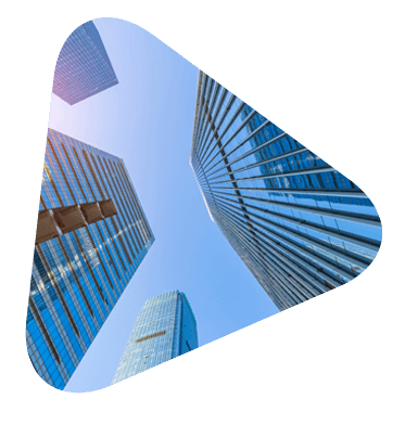 view from below of a metropolitan city's buildings