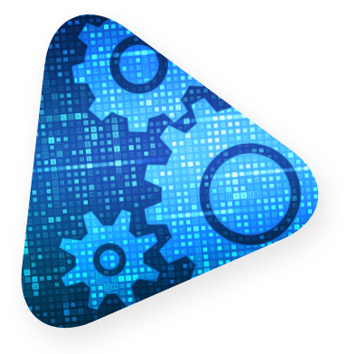 abstract technology with blue gears