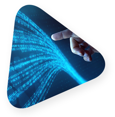 hand reaching out to engage with a digital screen