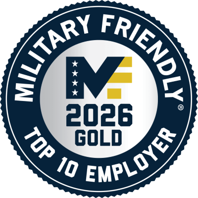 2026 Military Friendly Top 10 GOLD Employer award