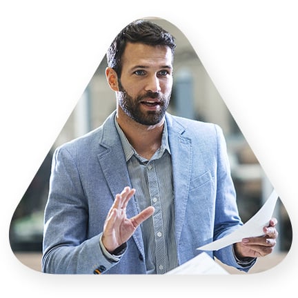 Businessman talking