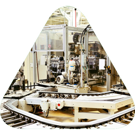 Assembly line of automobile engines