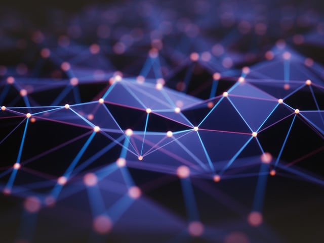 abstract representation of IoT and data analytics