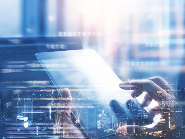 data at your fingertips - tablet used to review national data warehouse
