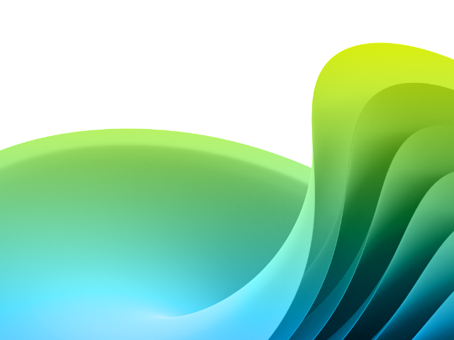 A vibrant, abstract design featuring overlapping curved layers in shades of green and blue, promoting TEKsystems' presence at the Microsoft Ignite conference.