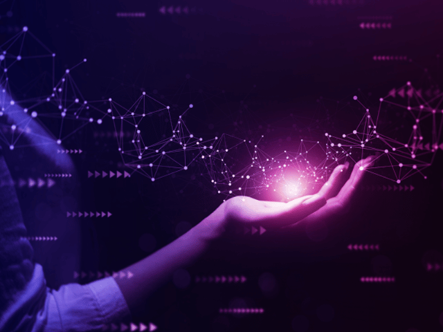 Agentic AI graphic with hand