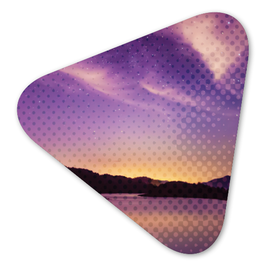 data driven achievement represented through a magestic lake and forest scene at dusk