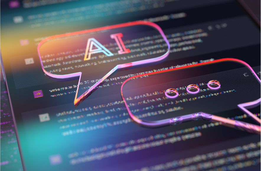 AI dialog over a web chat