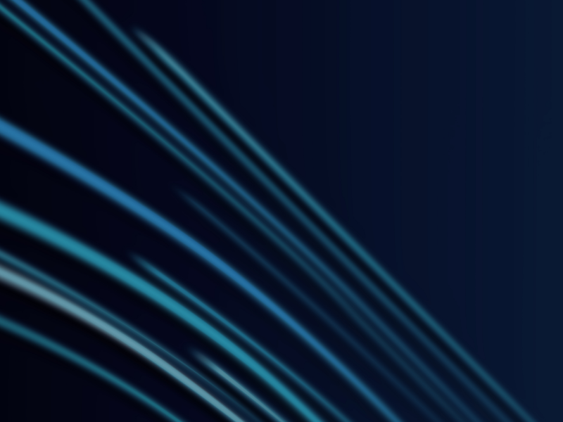 Abstract blue curved light streaks on a dark background