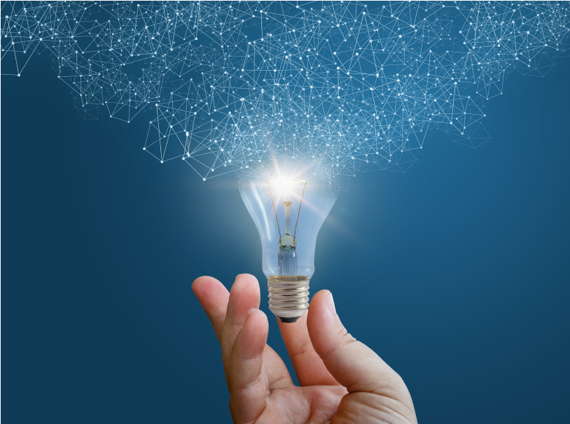 hand holding a idea blub