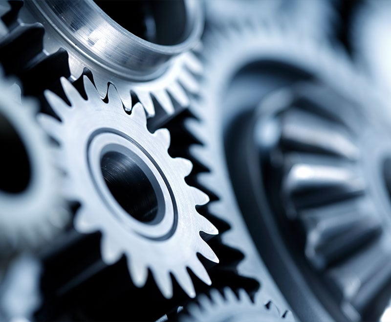 close up of gears