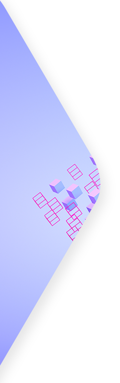 Purple background with multi-coloured blocks