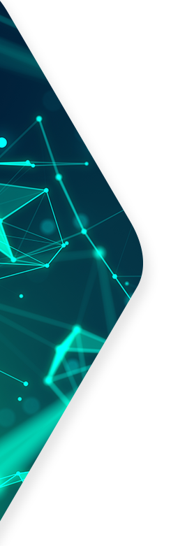 triangle with abstract imagery representing digital transformation